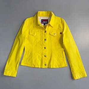 Vintage COOGI Australia Blue Label Yellow Denim Jacket - M